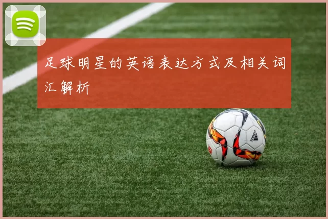 足球明星的英语表达方式及相关词汇解析